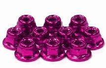 Color Flanged Lock Nut (10) 3mm Size