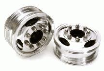 Billet Machined Alloy T7 Front Wheel Set for Tamiya 1/14 Scale Tractor Trucks
