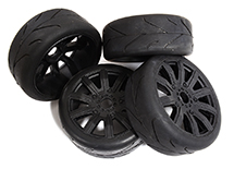 Tires, Wheels & Inserts TK58 Style w/ 17mm Hex for 1/8 Buggy Size 4pcs OD=102mm